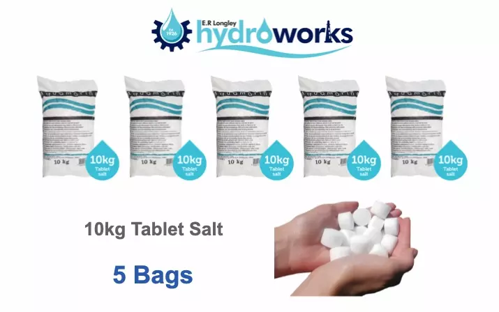 5 bags of 10kg water softener salt tablets
